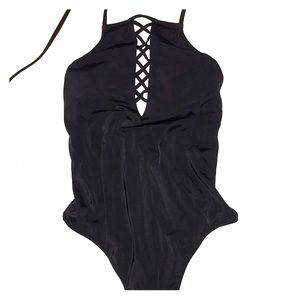Black one piece swimsuit